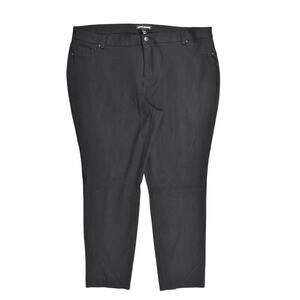DKNY Black Ankle Pants Plus Size 2XL Pull onRayon